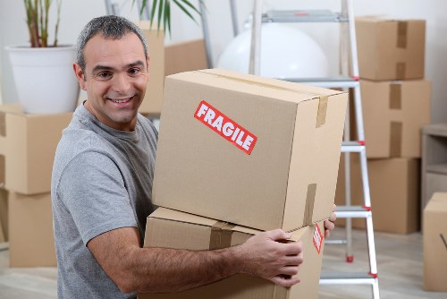 Professional removals team preparing a Watford house move
