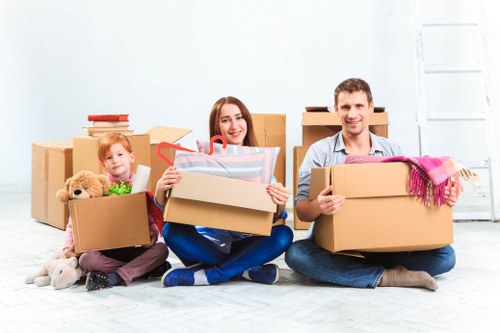 Removal team helping with a house move in Watford