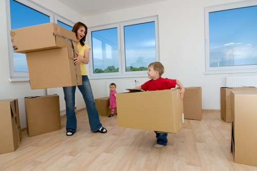 Wardrobe and specialist packing boxes for a Watford relocation