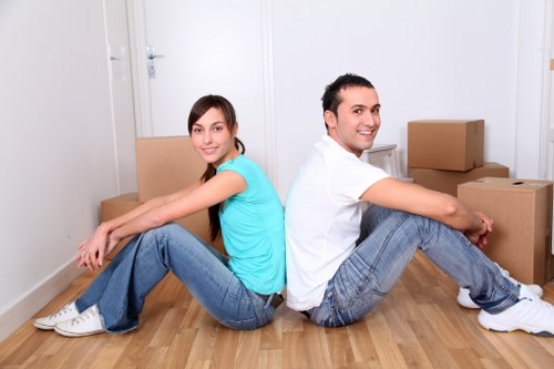 Local removal team handling household items for a Watford move