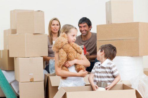 Household furniture being moved safely in a Watford residential area